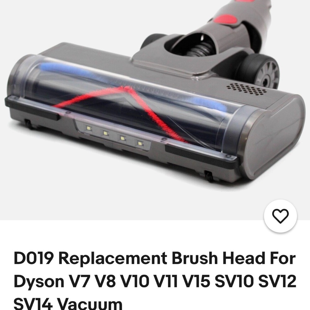 Dyson Gray and Red Replacement Brush Head